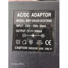  Блок живлення input: 220-240V, 50-60Hz, 80mA// output: 7V, 500mA шт 5,5*1,6мм, fig. 1 