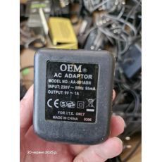  Блок живлення input: 230V, 50-60Hz, 95mA// output: 9V, 1A шт 5,1*1,2мм, fig. 1 