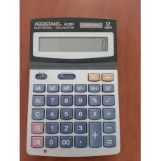  КАЛЬКУЛЯТОР ASSISTANT (AC-2319) 12-РОЗР. НАСТІЛЬНИЙ (200Х130ММ) МЕТ. ПАНЕЛЬ БУ, fig. 1 