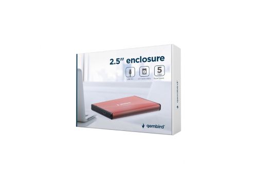  КИШЕНЯ ДЛЯ HDD 2.5", GEMBIRD EE2-U3S-3-P SATA ЗОВНІШНІЙ USB 3.0 pink (EE2-U3S-3-P), fig. 2 