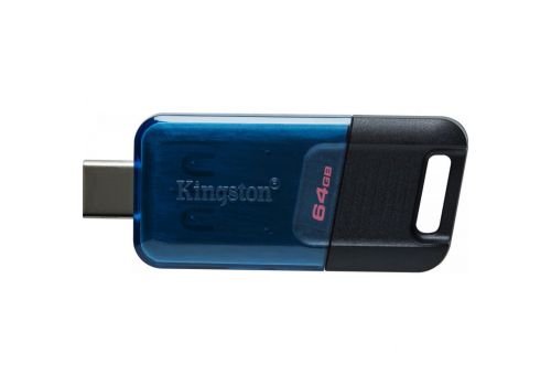  USB флеш накопитель Kingston 64GB DataTraveler 80 M USB-C 3.2 Blue/Black (DT80M/64GB), фото 3 