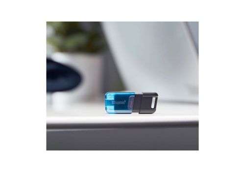  USB флеш накопитель Kingston 64GB DataTraveler 80 M USB-C 3.2 Blue/Black (DT80M/64GB), фото 5 