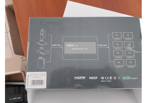  Спліттер PowerPlant HDMI 1x8 V1.4, 4K, 3D (HDSP8-M) (CA911516) БУ, fig. 1 