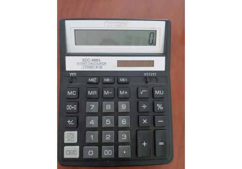  КАЛЬКУЛЯТОР CITIZEN SDC 888 XBK БУ, fig. 1 