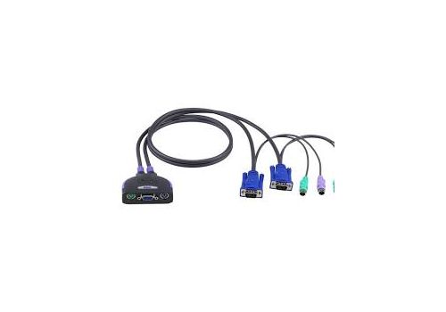  ПЕРЕМИКАЧ KVM ATEN CS-62 2-ПОРТОВИЙ НАСТІЛЬНИЙ PS\2, 2048X1536, КОМПЛЕКТ КАБЕЛЕЙ, fig. 1 